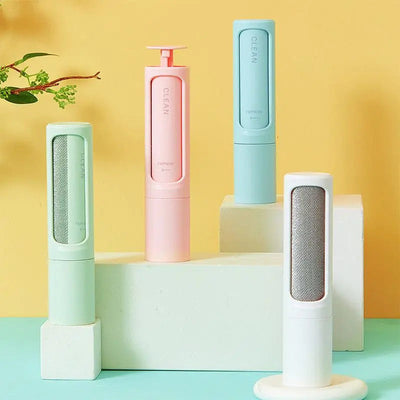 Portable and reusable fur removers in pastel colors for dogs and cats.