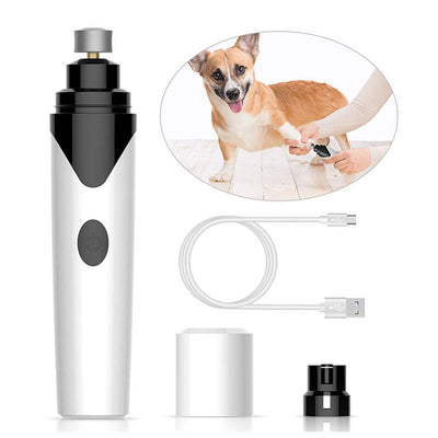 Perfect Pet Grooming Duo: Electric Nail Clippers & Sharpener with accessories, ensuring painless nail trimming for pets.