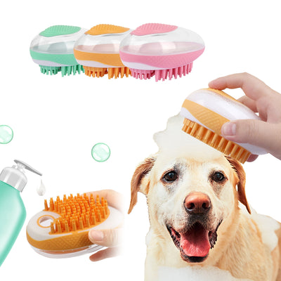 2-in-1 dog and cat bath brush for grooming and relaxing spa experience.
